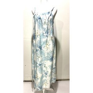Bellambia made in italy linen maxi dress tropical coastal beach resort women M